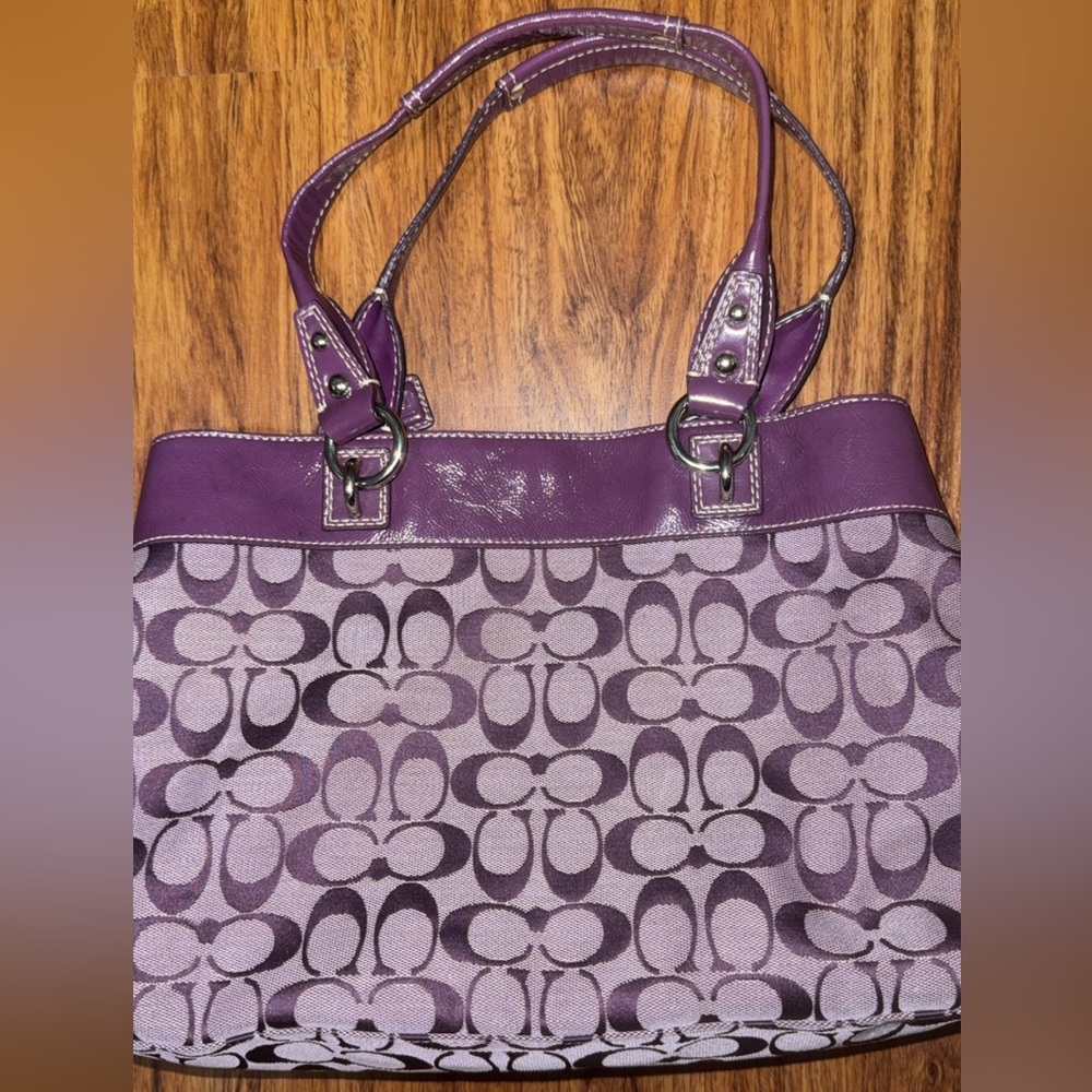 Purple Penelope Coach Signature Tote Bag ‼️SOLD‼️ - Picture 7 of 8